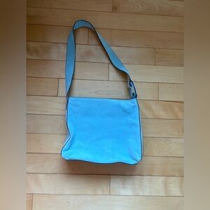 ECCO light blue suede shoulder bag!